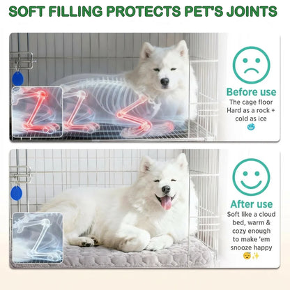 Large Dog Crate Bed Dog Crate Pad Washable Dog Bed Mat for Crate Mats for Dog Cage Mat Dog Kennel Pad Dog Kennel Mat Dog Crate Liner Dog Beds for Large Dog,48" X 36"
